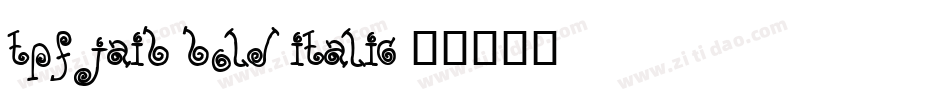 TPF Jaib Bold Italic字体转换